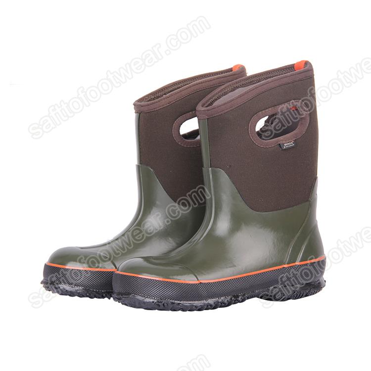 Insulated Kids Waterproof Rubber Boots