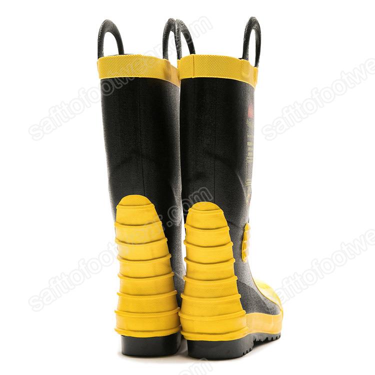 rubber firefighter safety boots