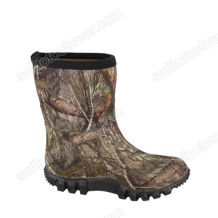 Camouflage Kids Waterproof Rubber Boots